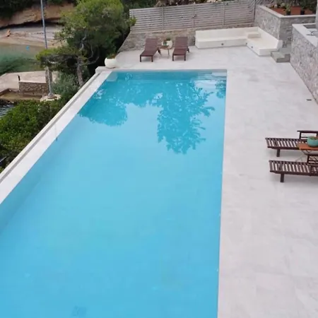 Villa Vasiliki's Front And Pool Porto Heli